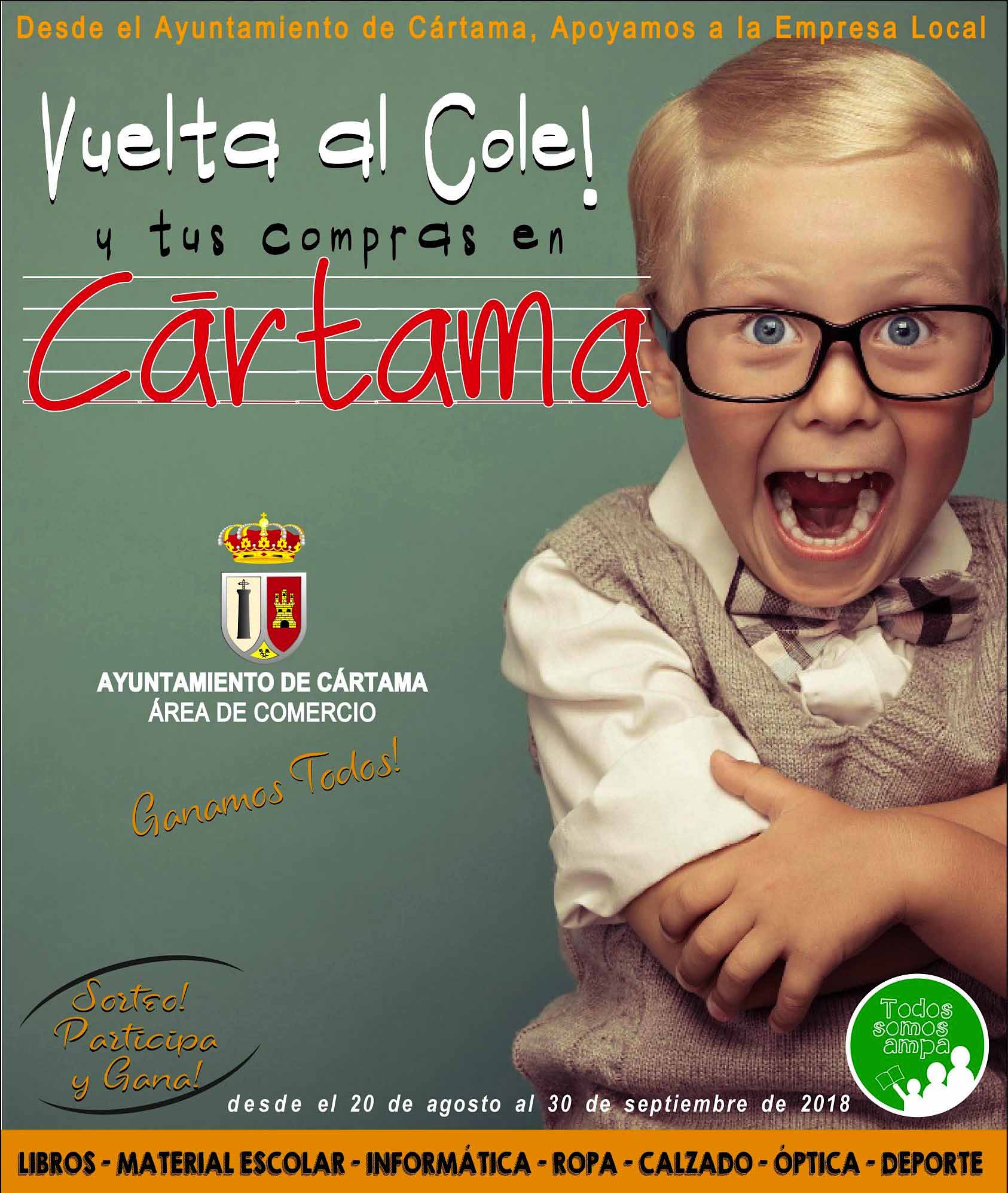 El Ayuntamiento organiza una  nueva edici�n de la campa�a �Vuelta al cole y tus compras en C�rtama� 